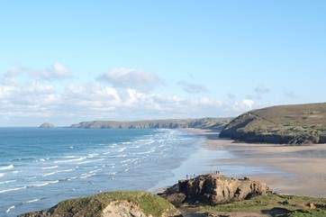 Perranporth beach is great and very popular with surfers and families alike.