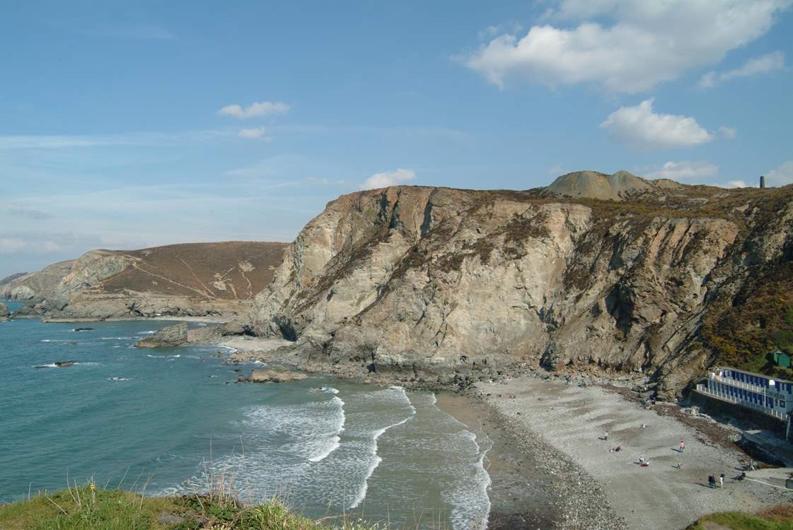 There are great surfing waves at Trevaunance Cove.