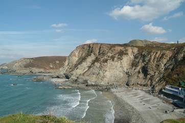 There are great surfing waves at Trevaunance Cove.