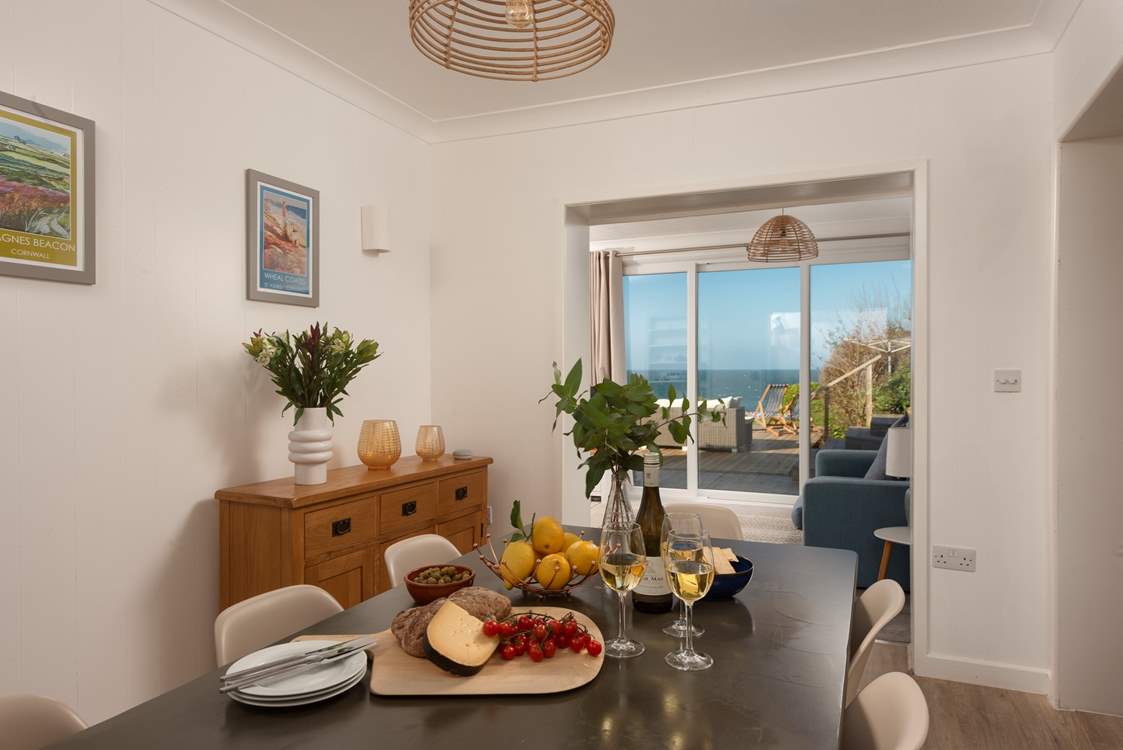 Enjoy long breakfasts looking out to sea.
