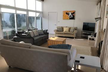 The sitting-room connects nicely to the internal courtyard.