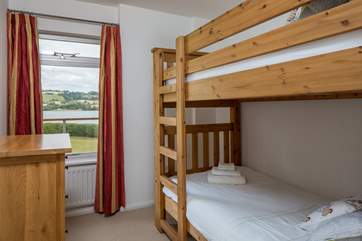 Bedroom 4 offers these super-sturdy bunk-beds.
