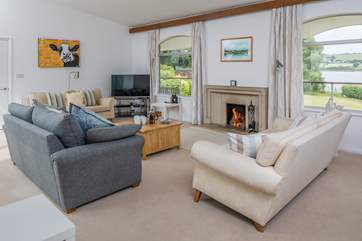 What a great space to relax after an action packed day. The open fire makes this room super cosy even though it is exceptionally spacious.