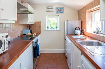 Well-equipped kitchen.