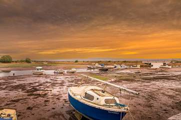 Watch the boats bob around in the harbour at high tide and investigate the harbour bed at low tide.