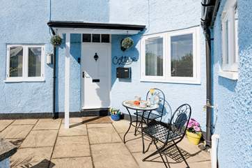 The sunny terrace.