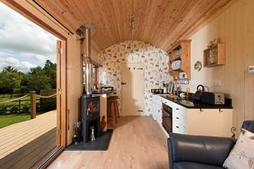 The open plan living space is totally and utterly delightful.