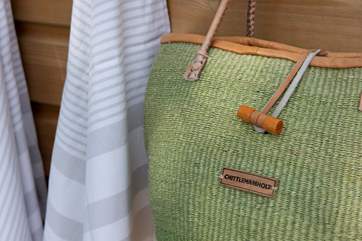 A gorgeous bag purchased in the lovely local village, raising money for charity.