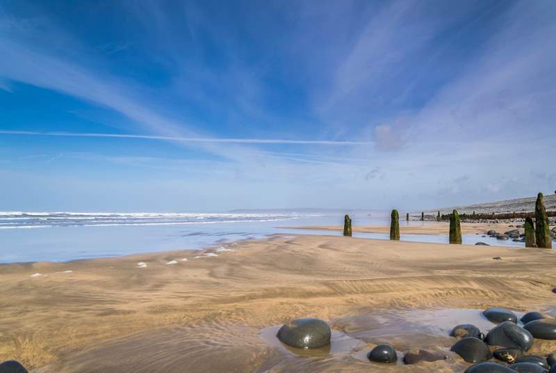 The north coast has some stunning beaches, this is Westward Ho!