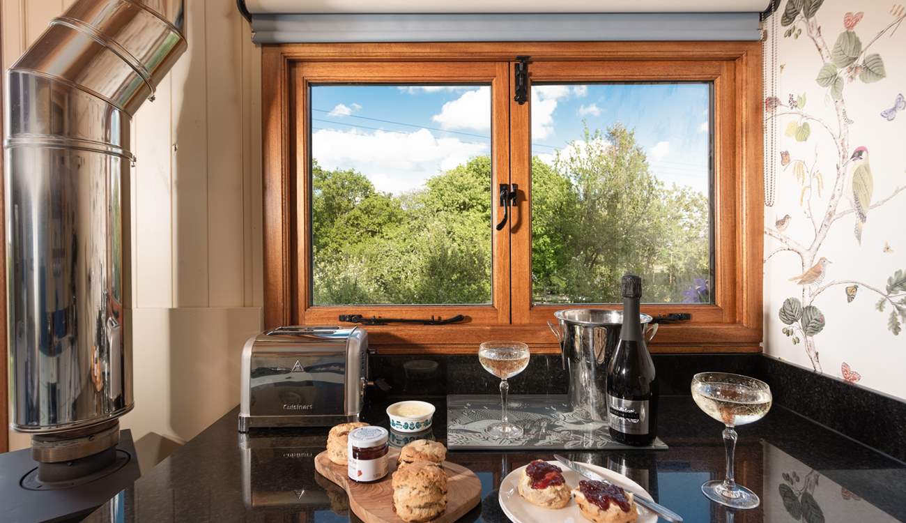 Treat yourself to afternoon tea and a bottle of fizz, with this fantastic backdrop.