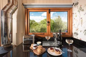 Treat yourself to afternoon tea and a bottle of fizz, with this fantastic backdrop.