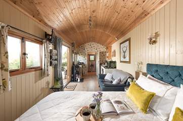 The hut is a beautifully crafted, charming retreat.