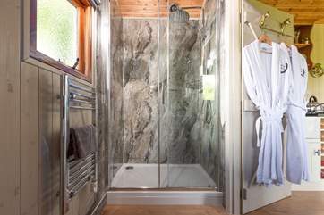 The stylish shower room.