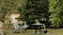 The charcoal barbeque can be used to rustle up some delicious meals.