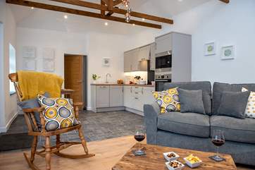 The open plan living-room.