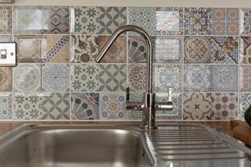 The tiles in the kitchen are just gorgeous.