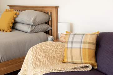A pop of cheerful yellow here and there.