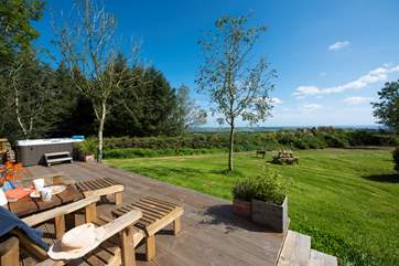Sit out in the great outdoors, listen to wildlife all around and take in the stunning view.
