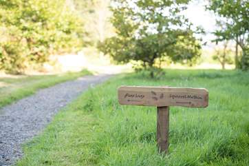 The sign that leads to this unique setting.