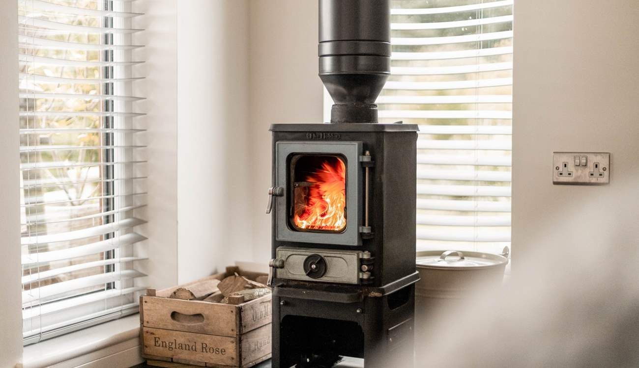With a warming wood-burner for extra cosiness. 