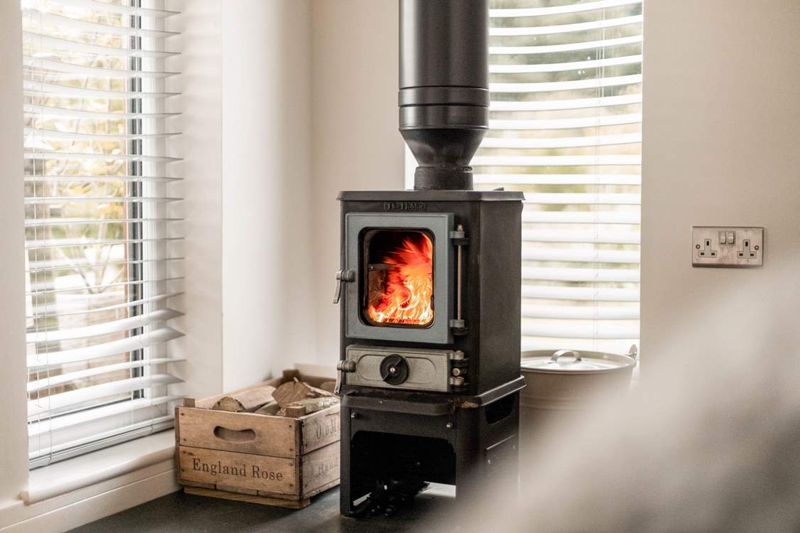 With a warming wood-burner for extra cosiness.