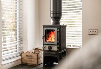 With a warming wood-burner for extra cosiness. 