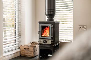 With a warming wood-burner for extra cosiness.