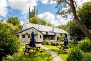 The friendly village pub - you can walk here from the meadow.