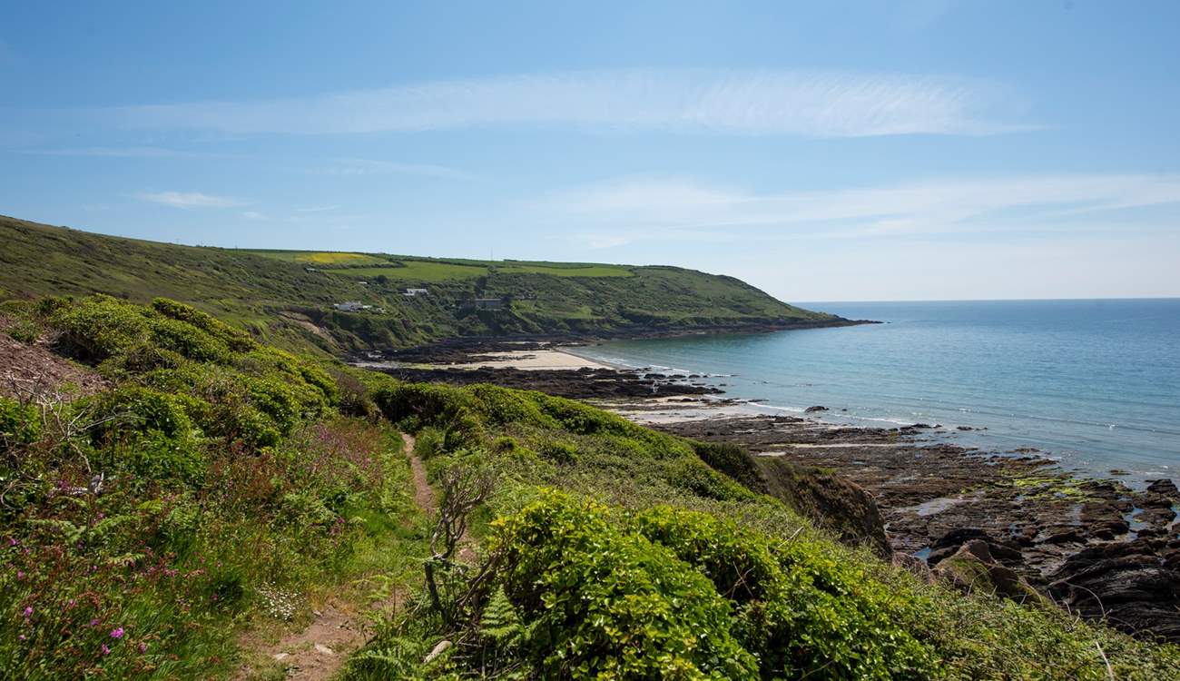 The coast path heads over to the Rame Head Heritage Coast in one direction (the Mount Edgcumbe Estate is well worth a visit).
