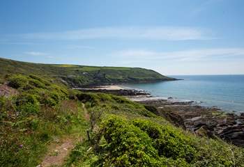 The coast path heads over to the Rame Head Heritage Coast in one direction (the Mount Edgcumbe Estate is well worth a visit).