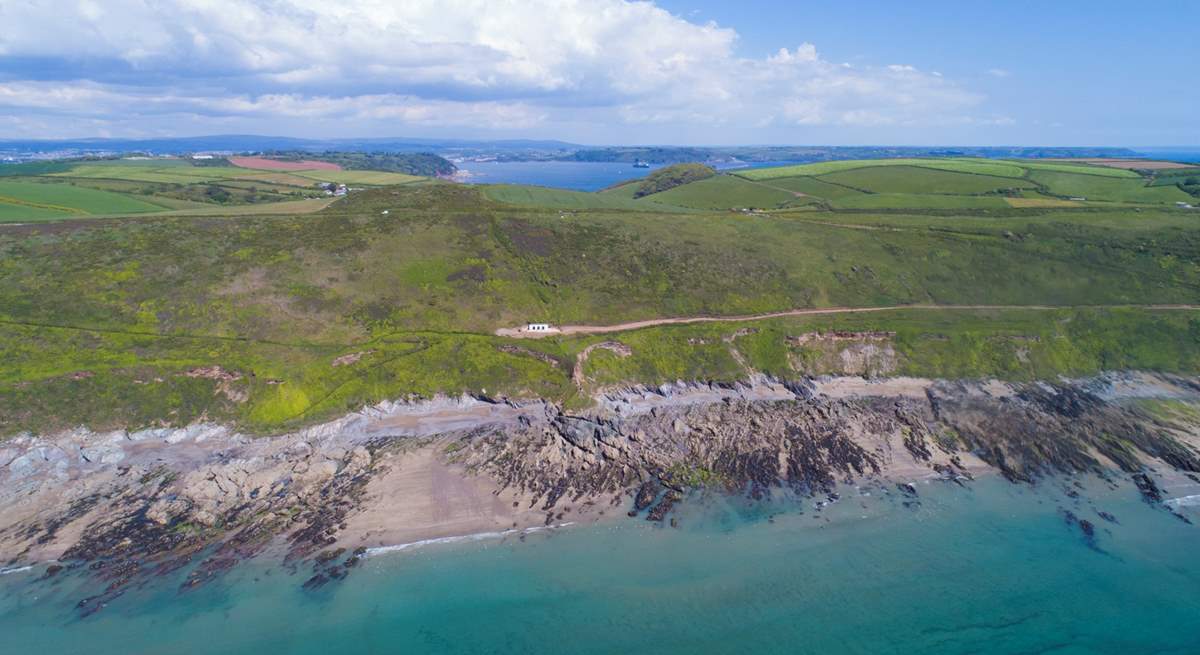 Perched high on the cliff, above stunning Whitsand Bay with no near neighbours and reached only by foot, this is second to none.