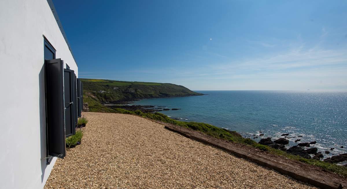 The panoramic views look towards the Rame Head Heritage Coast in one direction.