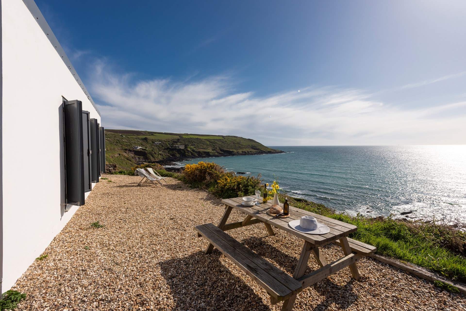 The perfect place to enjoy the sun rise and set over the glistening blue sea.