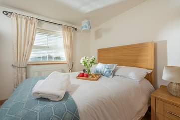The front first floor double, en suite bedroom.