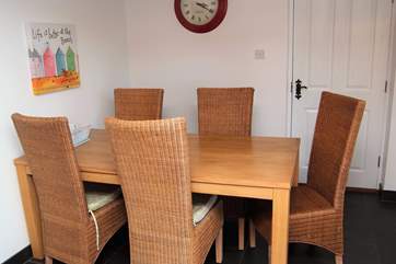 Plenty of seating around the dining table, there are more chairs if required.