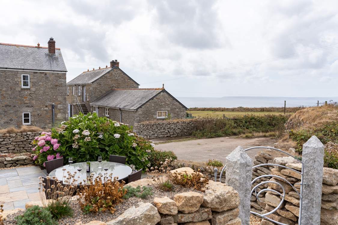 Enjoy the sea views from the back garden.
