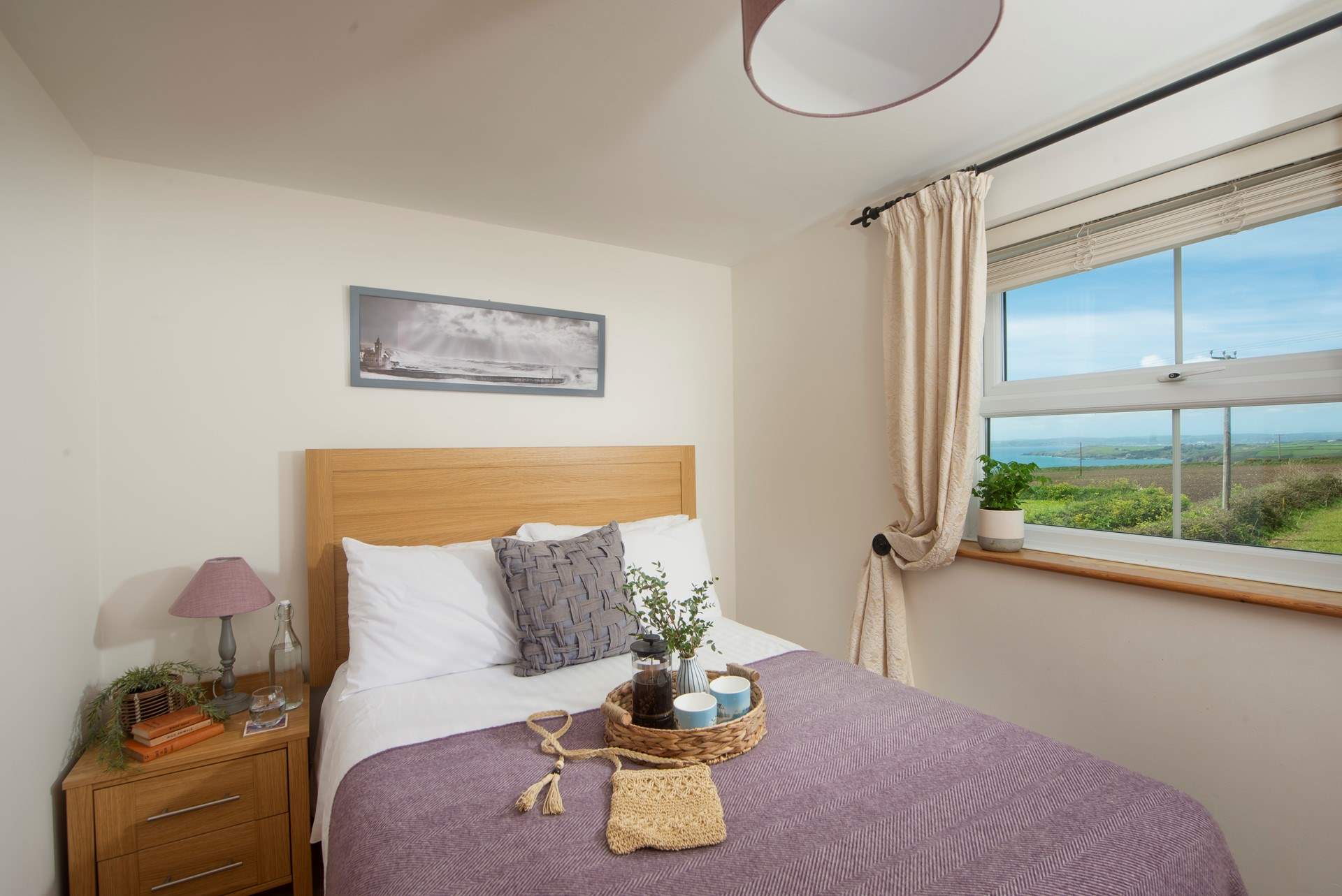 Enjoy the sea views from this bedroom.