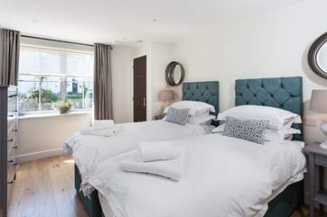 Bedroom 2 can be made up as twin beds or a 'zip and link' super-king.