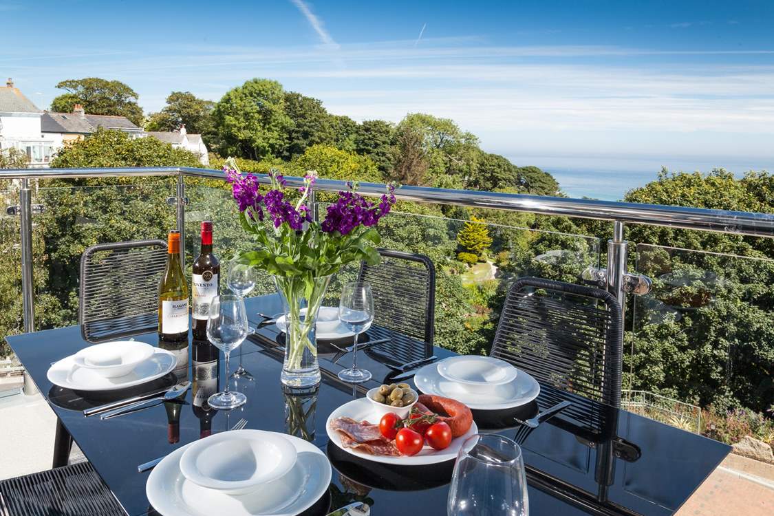 The balcony is the perfect spot for a lovely lunch with a glass of wine too! 