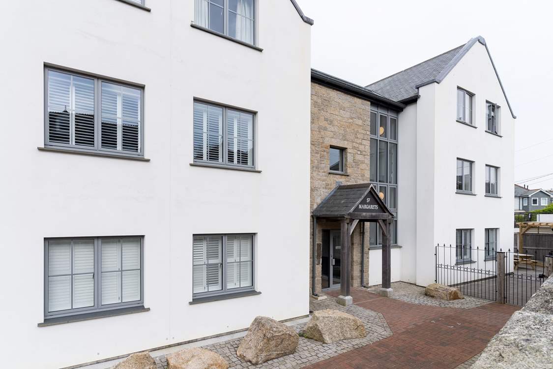 St Margaret's is accessed by a private automatic gate, drive to the back to your allocated parking space.