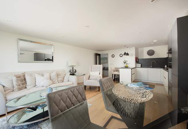 There is plenty of comfy seating for the whole family to enjoy.