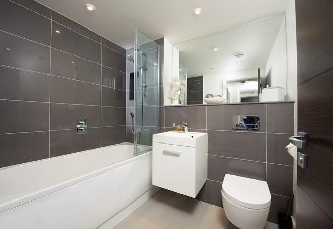 The super stylish family bathroom.