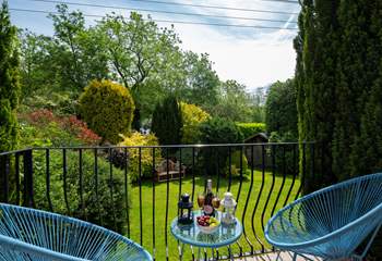 Relax with a glass of bubbly.