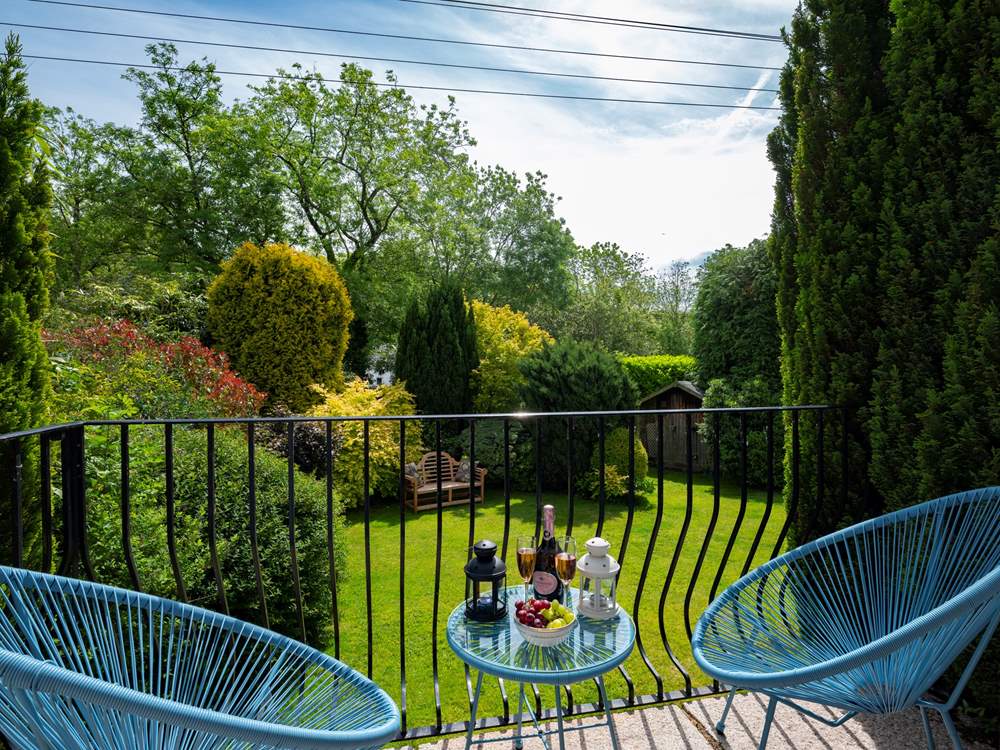 Relax with a glass of bubbly.