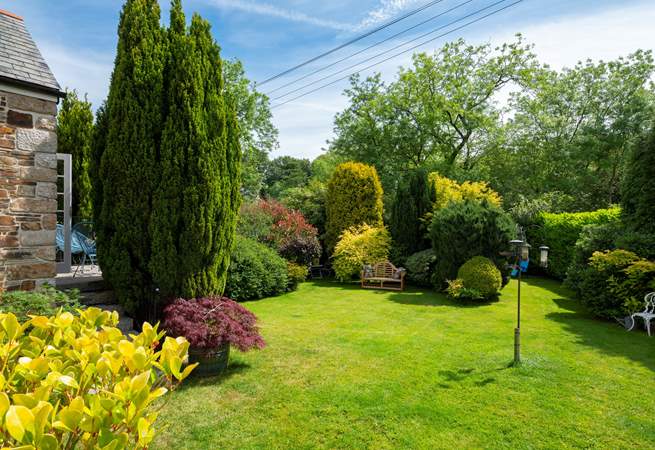 The garden is shared with the lovely owners who live next door, there are lots of secluded spots to enjoy.