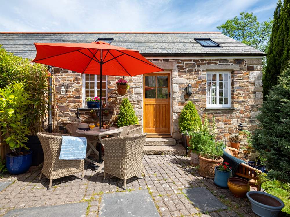 The front door to the cottage.