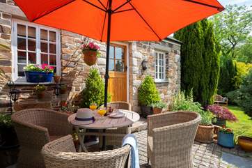 Enjoy leisurely meals outdoors.