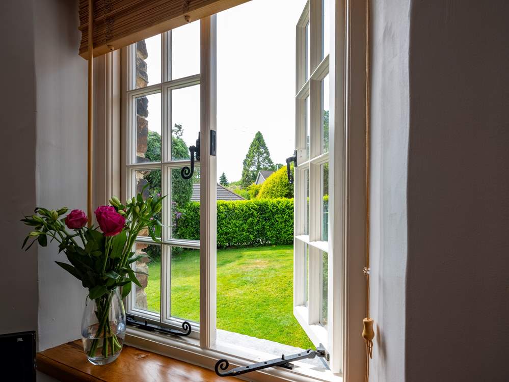Traditional windows add to the charm.