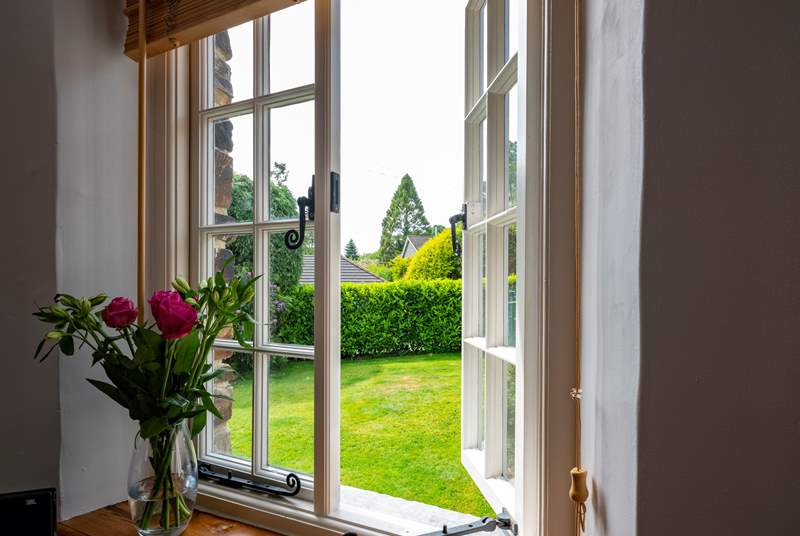 Traditional windows add to the charm.