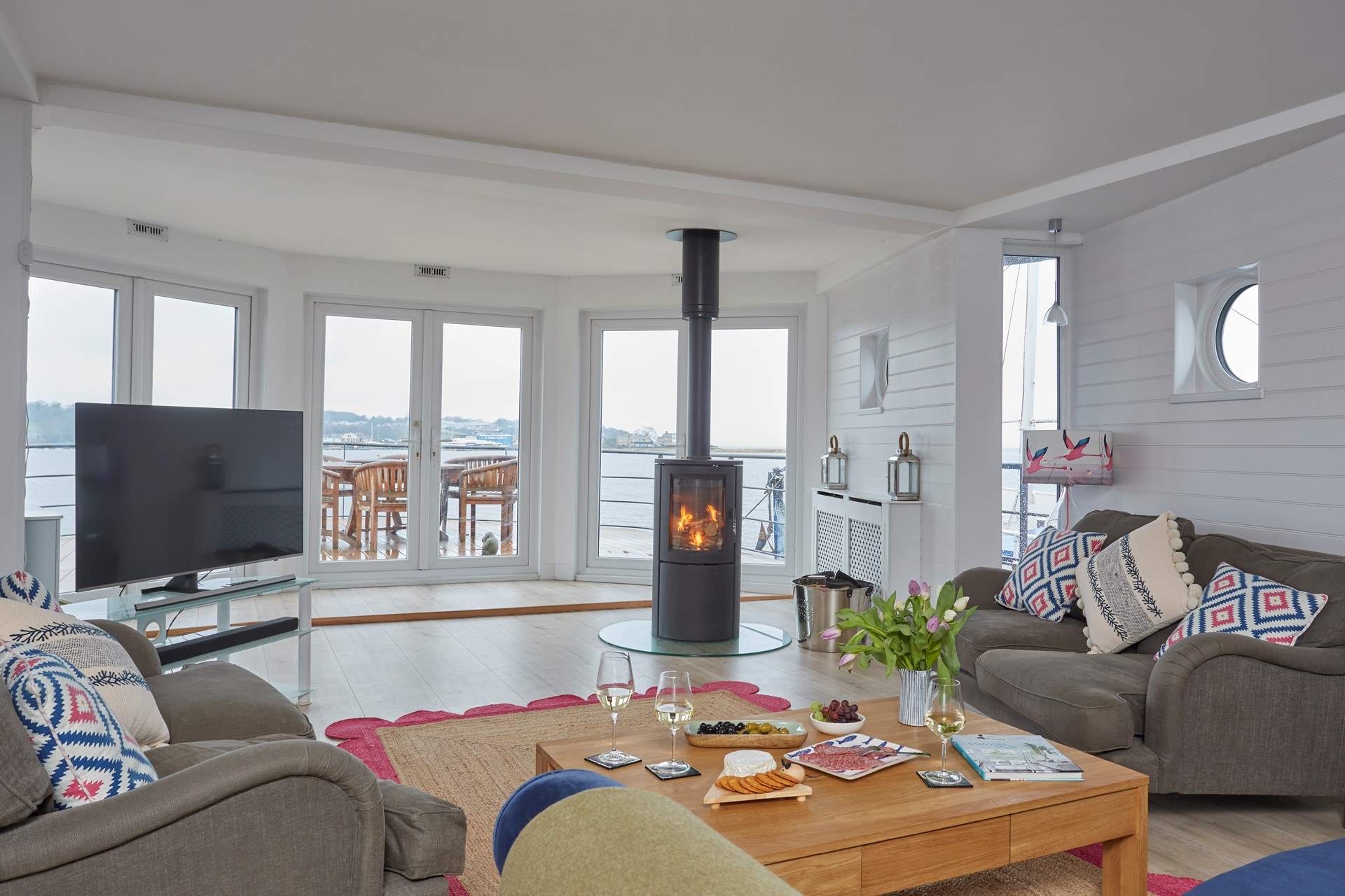 There are panoramic views from the living-room.  